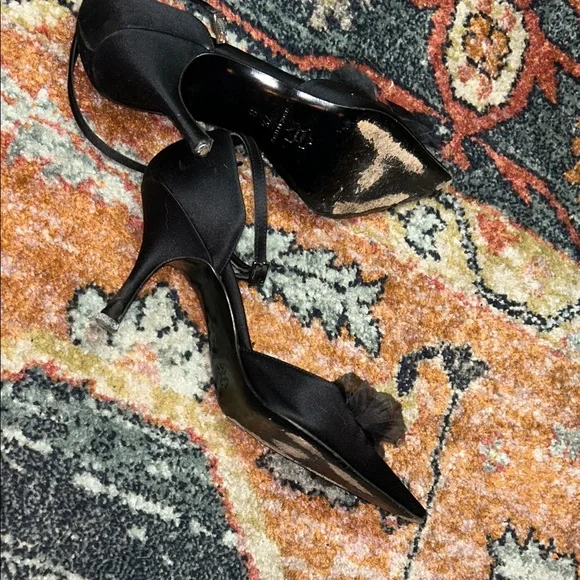 Wild Pair Black Floral Heels - Picture 7 of 9